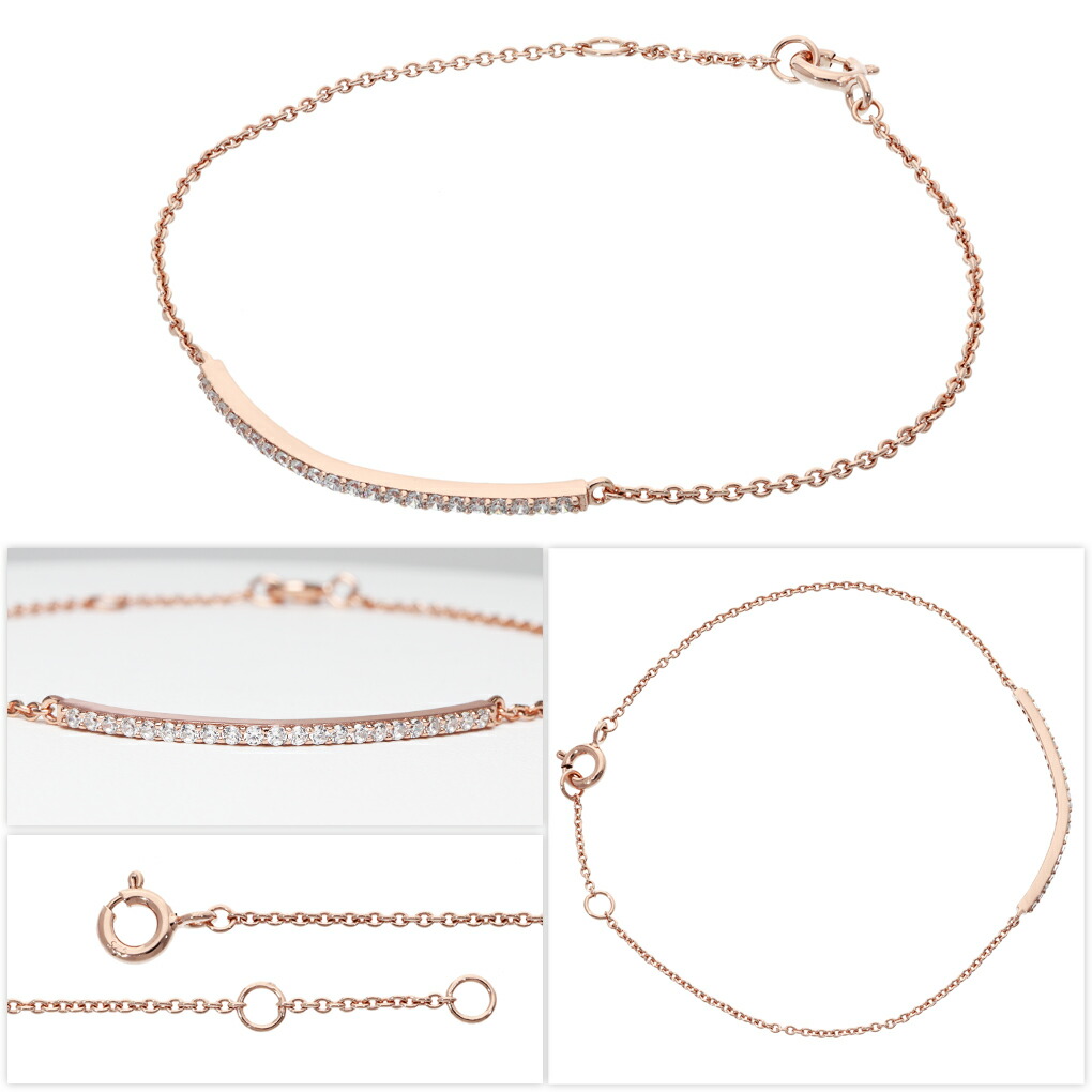 楽天市場】選べる2カラー ジルコニア ライン バー ブレスレット