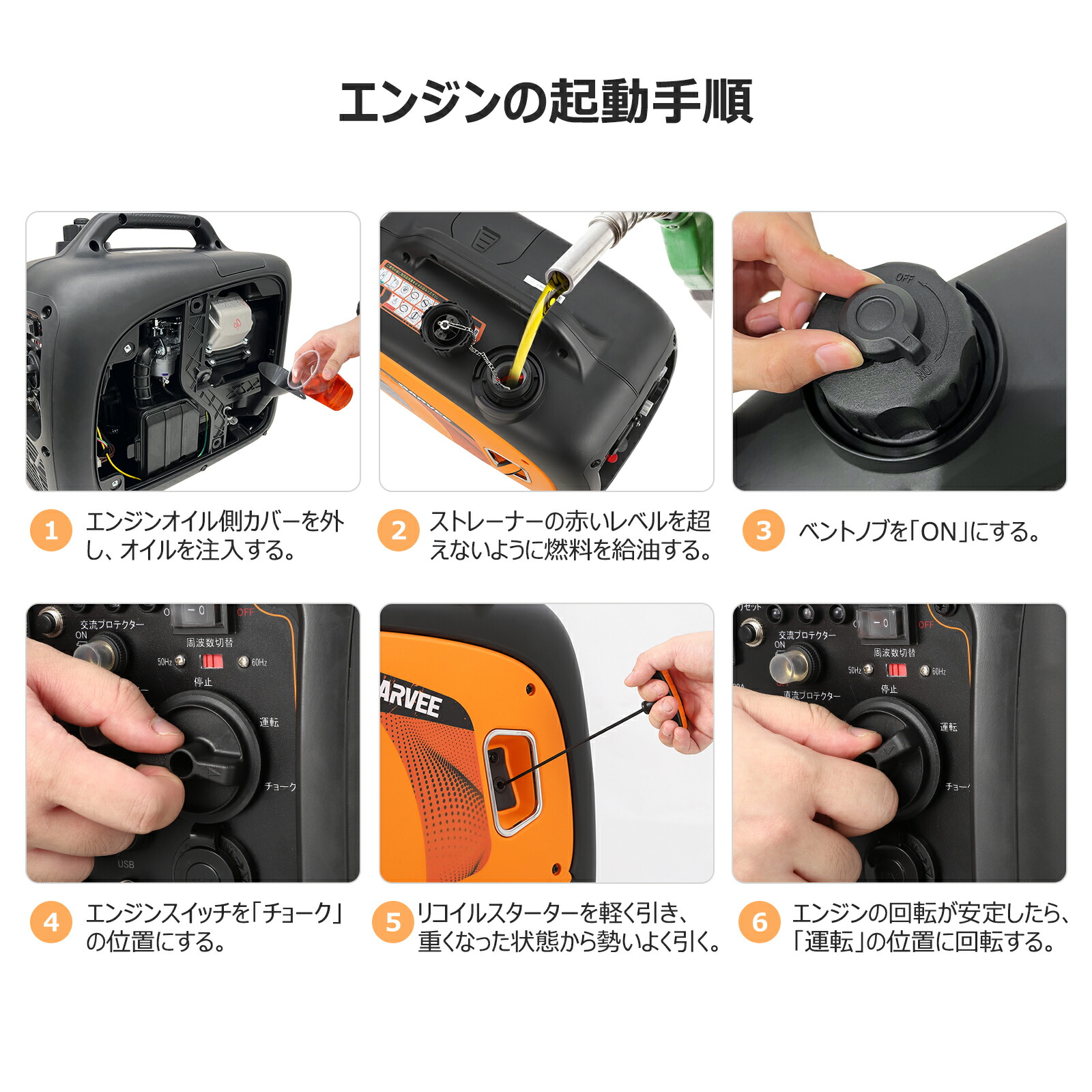 楽天市場】特典付 インバーター発電機 最大出力3500W ガソリン発電機