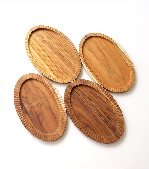 楽天市場】プレート トレー 木製 トレイ おしゃれ 天然木 楕円 小物 皿