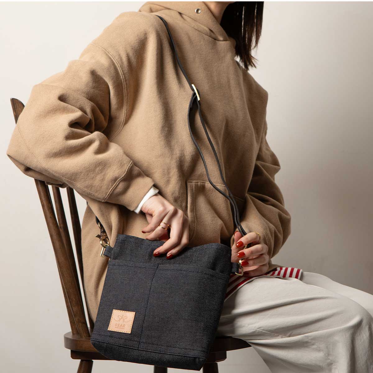 楽天市場】岡山デニム サコッシュ ショルダーバッグ 栃木レザー 国産