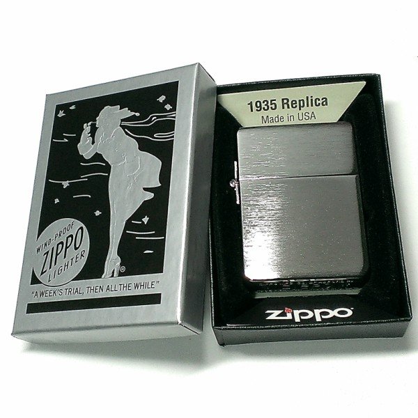 楽天市場】ZIPPO ライター ジッポ 1935 復刻レプリカ シルバーサテン