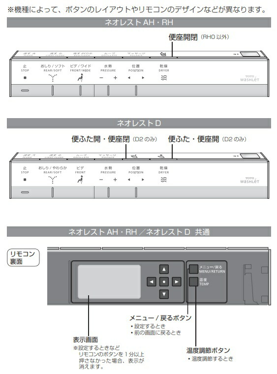 楽天市場】TOTO(トートー)スティックリモコン(ネオレスト ハイブリッド