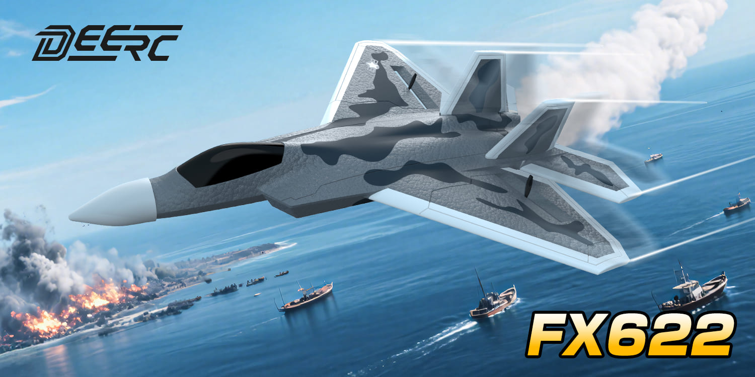 楽天市場】ラジコン 飛行機 DEERC おもちゃ 100g未満 戦闘機 RC