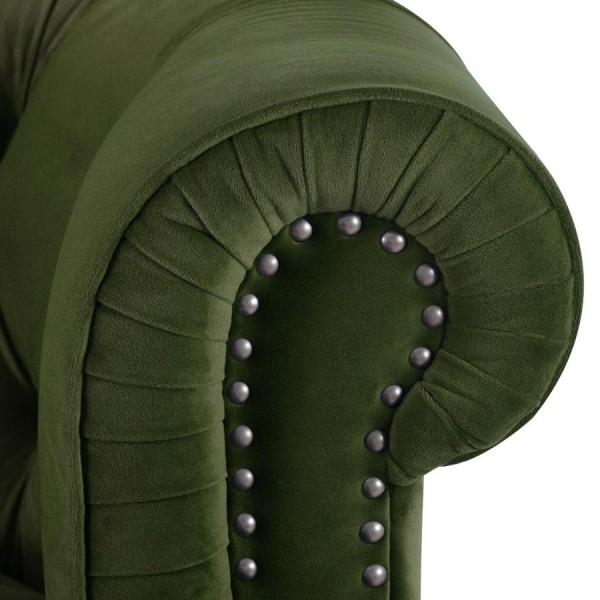 楽天市場】3人掛けソファ ベロア グリーン ジェニファーテイラー