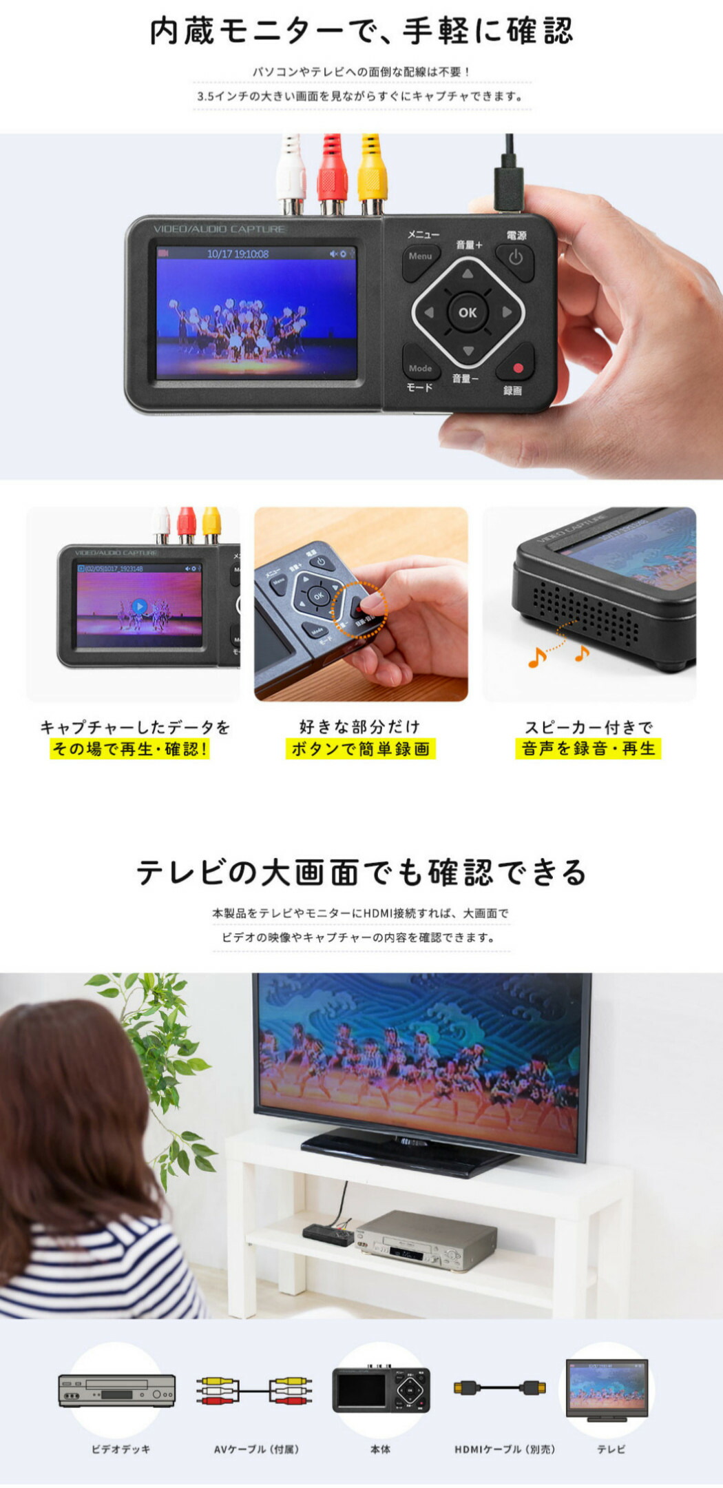 楽天市場】【楽天1位受賞】ビデオキャプチャー PC不要 キャプチャー