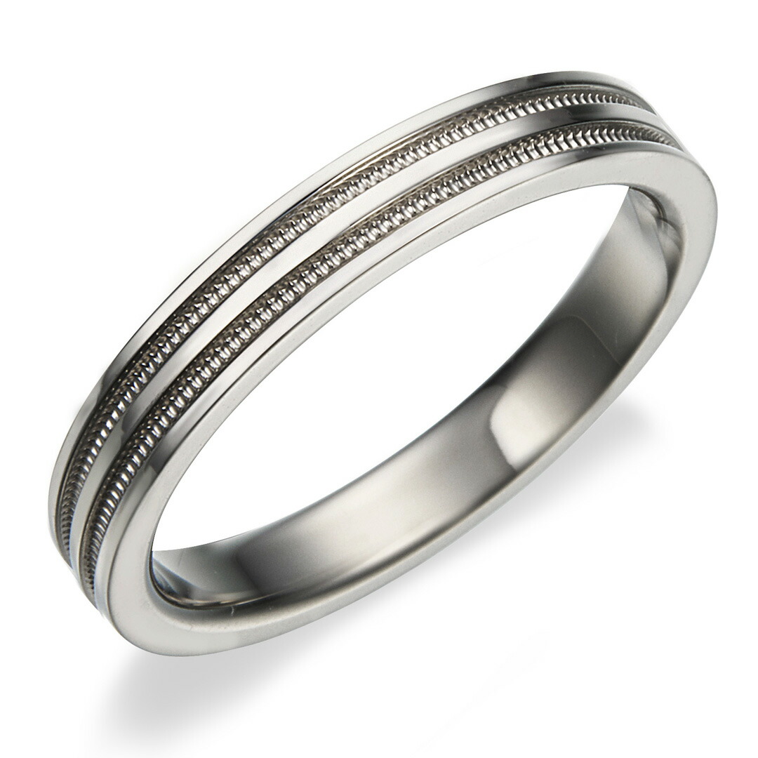 楽天市場】結婚指輪 K18WG ホワイトゴールド ダブル ミルグレイン