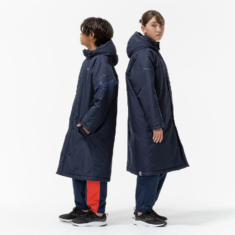 2025モデル ジュニア 中綿ロングコート ミズノ MIZUNO ベンチコート