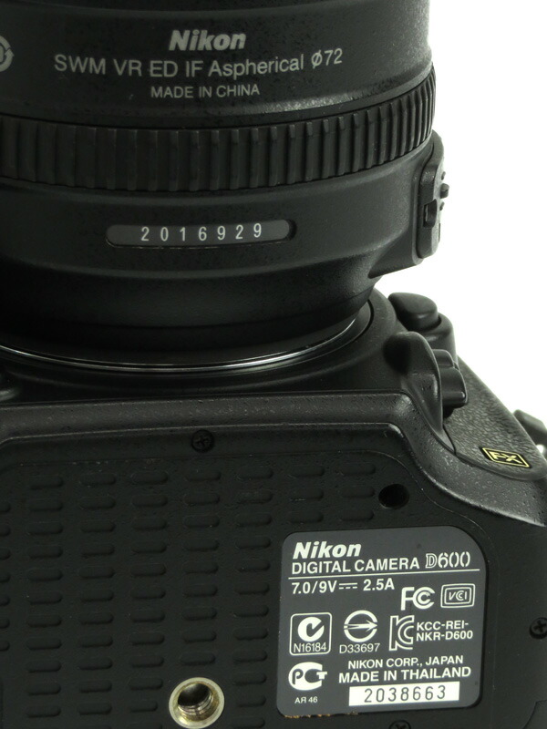 Nikon】ニコン『D600 24-85 VR レンズキット』2426万画素 FX