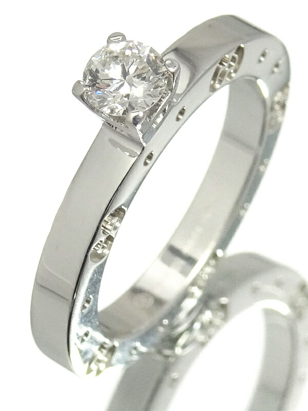 GUCCI】【鑑定書】グッチ『K18WG アイコン ソリテール リング 1P