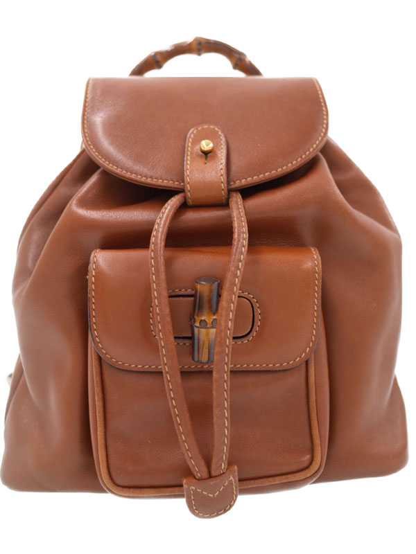 GUCCI】【ヴィンテージ】グッチ『バンブー ミニリュックサック』003