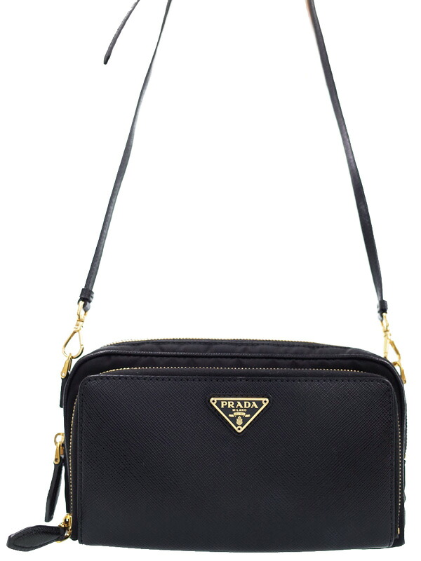 PRADA】プラダ『ナイロン×サフィアーノレザー ミニバッグ』1DH058