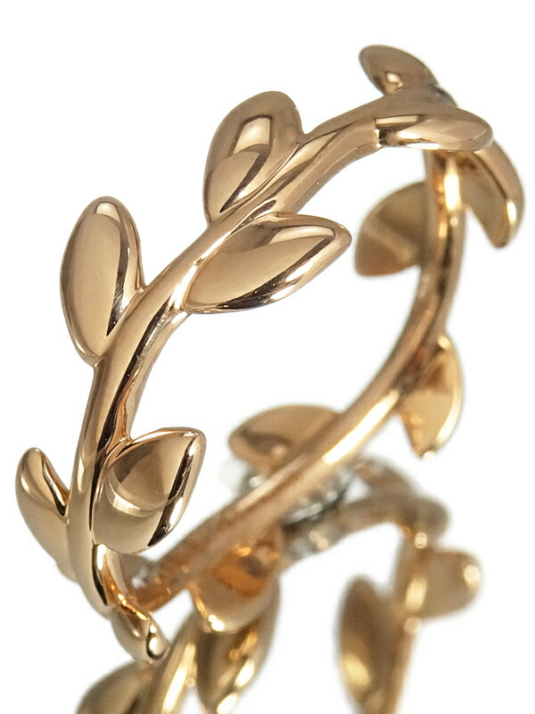 TIFFANY＆Co.】ティファニー『K18PG オリーブリーフ バンド リング
