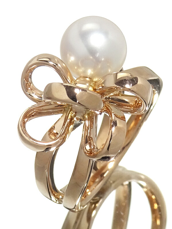 MIKIMOTO】ミキモト『K18PG ジュ ドゥ リュバン リング パール8.5mm