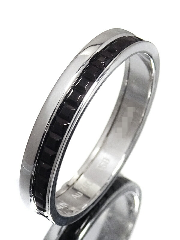 BOUCHERON】ブシュロン『K18WG キャトル ブラック リング ハーフ』17.5