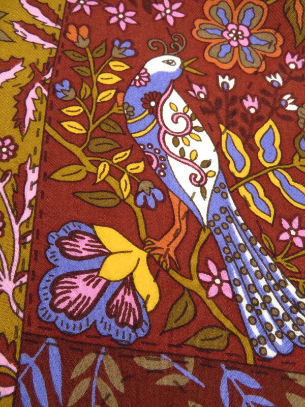 HERMES】【Pique Fleuri de Provence】【カシミヤシルク】【フランス製