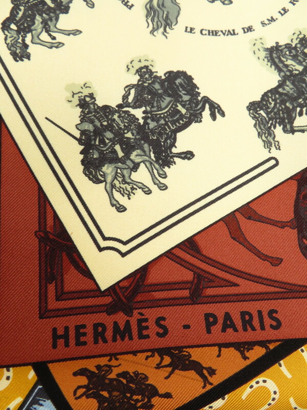 HERMES】【A Cheval sur mon Carre】【フランス製】エルメス『カレ90