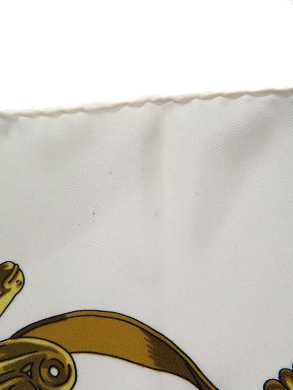 HERMES】【LES CAVALIERS D'OR】【フランス製】エルメス『カレ90 黄金