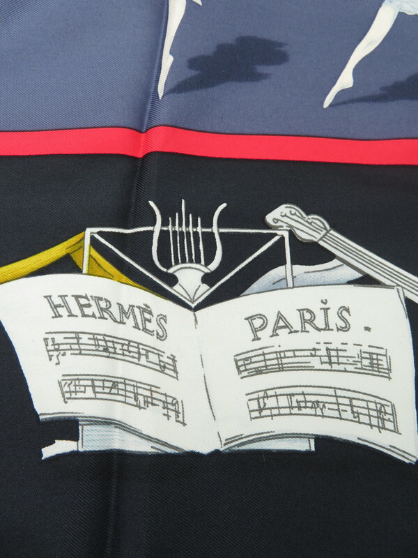 HERMES】エルメス『カレ90 バレリーナ柄 スカーフ』レディース 1週間