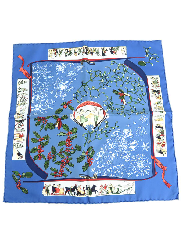 HERMES】【neige d'antan】【フランス製】エルメス『カレ45 去年の雪