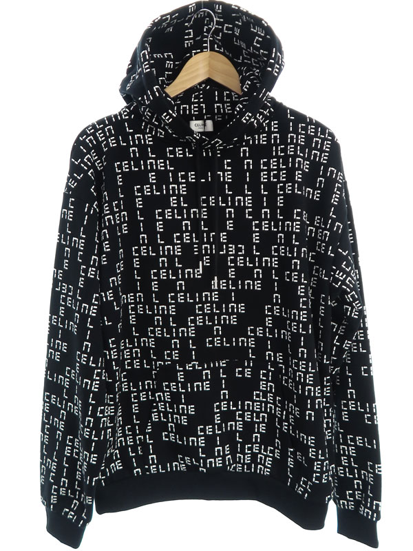 CELINE】セリーヌ『ロゴ ルーズフーディー sizeXL』2Y403687O メンズ