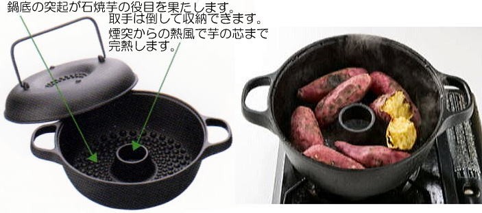 楽天市場】(正規品 特選国産品) 南部鉄器 みよちゃんちの焼芋鍋 CA-036