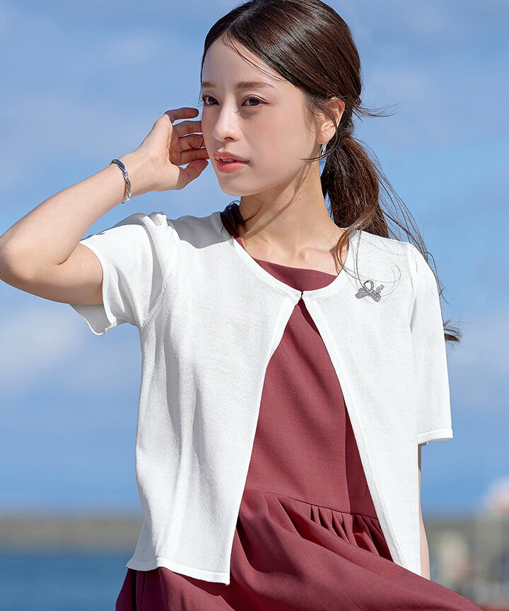 楽天市場】サマーニット半袖カーディガン レディース カーディガン