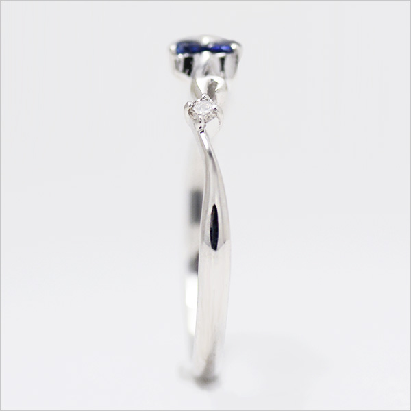 楽天市場】リング ブルーサファイア ダイヤモンド フラワーモチーフ