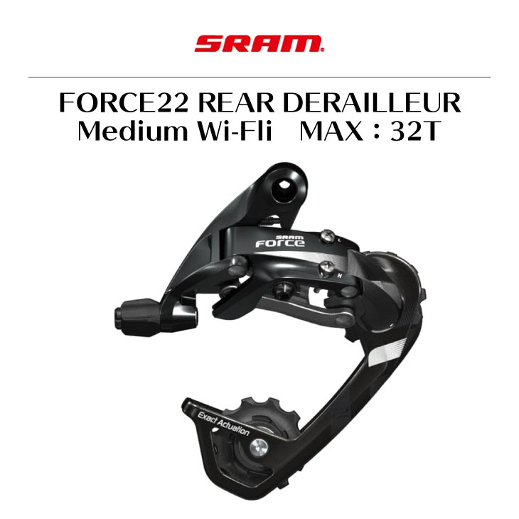 SRAM スラム FORCE22 REAR DERAILLEUR Medium Wi-Fli フォース22 リア