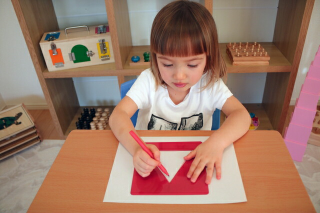 楽天市場】モンテッソーリ メタルインセッツ ♪スムーズに楽しく図形を