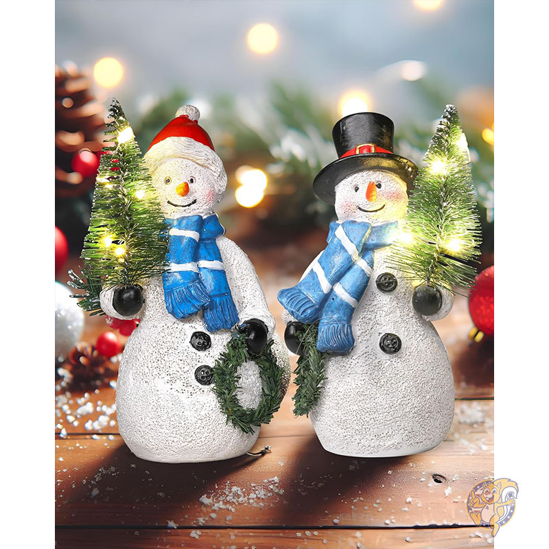 楽天市場】5インチ 12.7cm 樹脂製 雪だるまフィギュア デュオ ライト