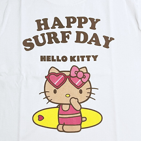 サンリオ 日焼け キティ 半袖Tシャツ(S) サーフ アパレル Sanrio