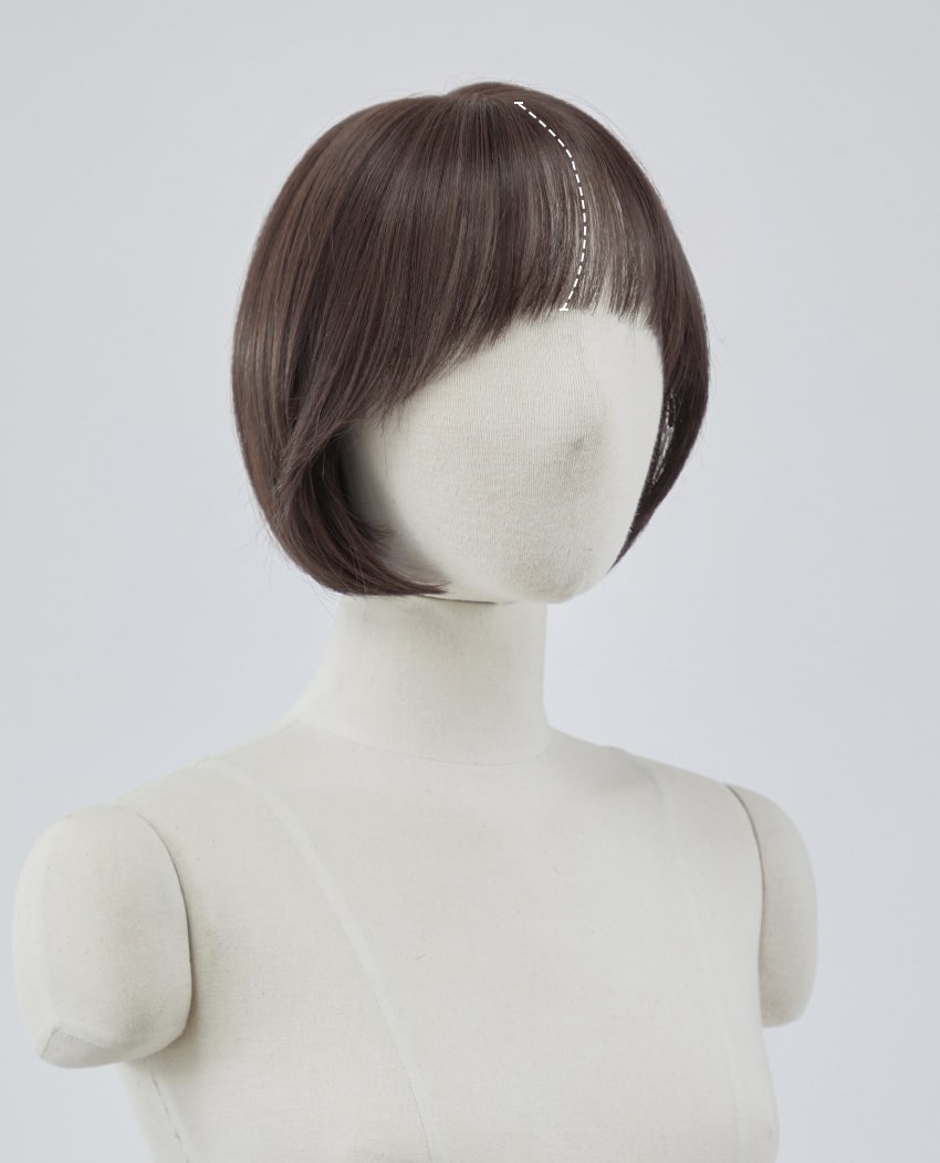 総手植えフルウィッグ) ボブカットジェリー（モースト原糸）