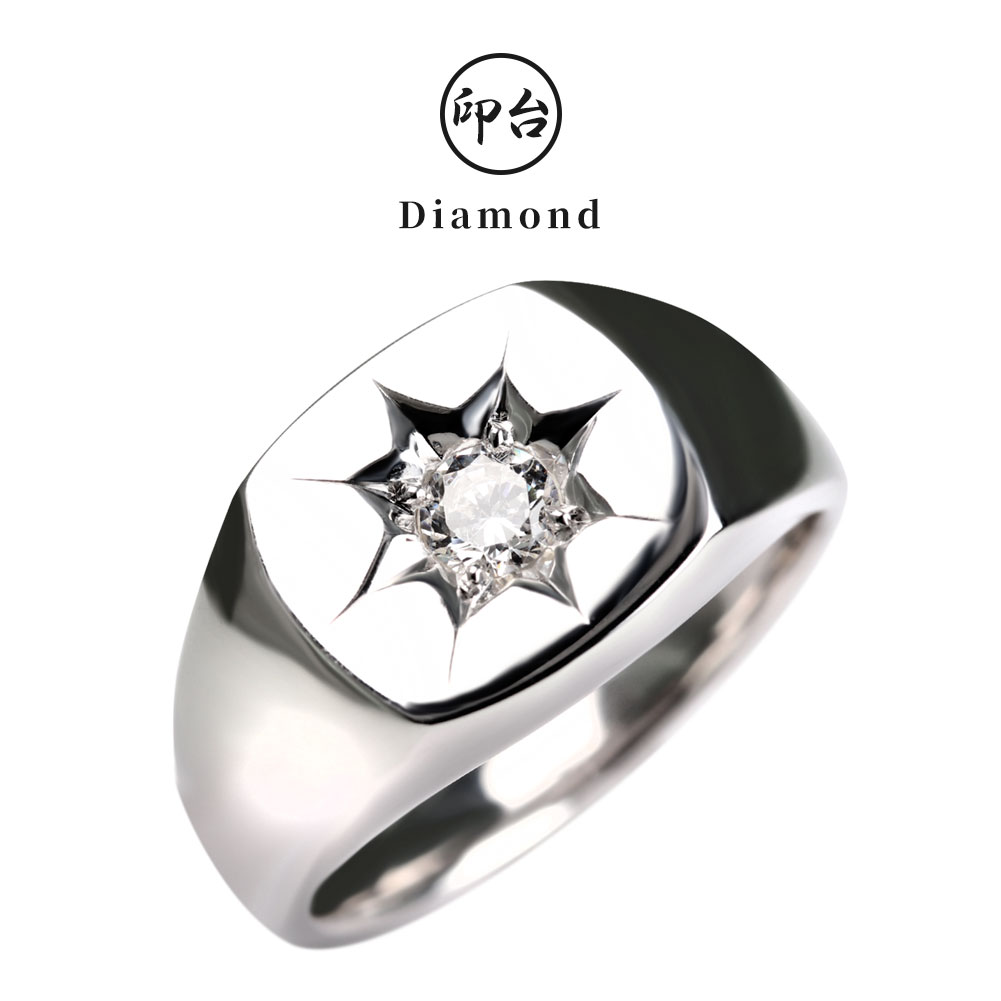 楽天市場】リング ダイヤモンド シルバー 指輪 SV メンズ 4月誕生石