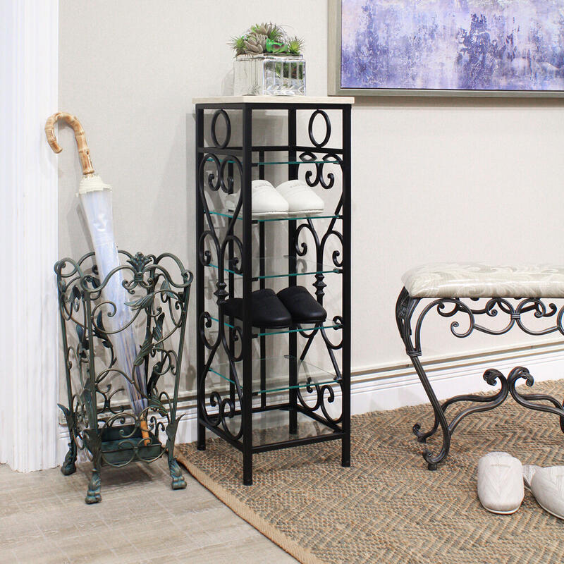 楽天市場】Wrought Iron 天板大理石 アイアン スリッパラックアイアン