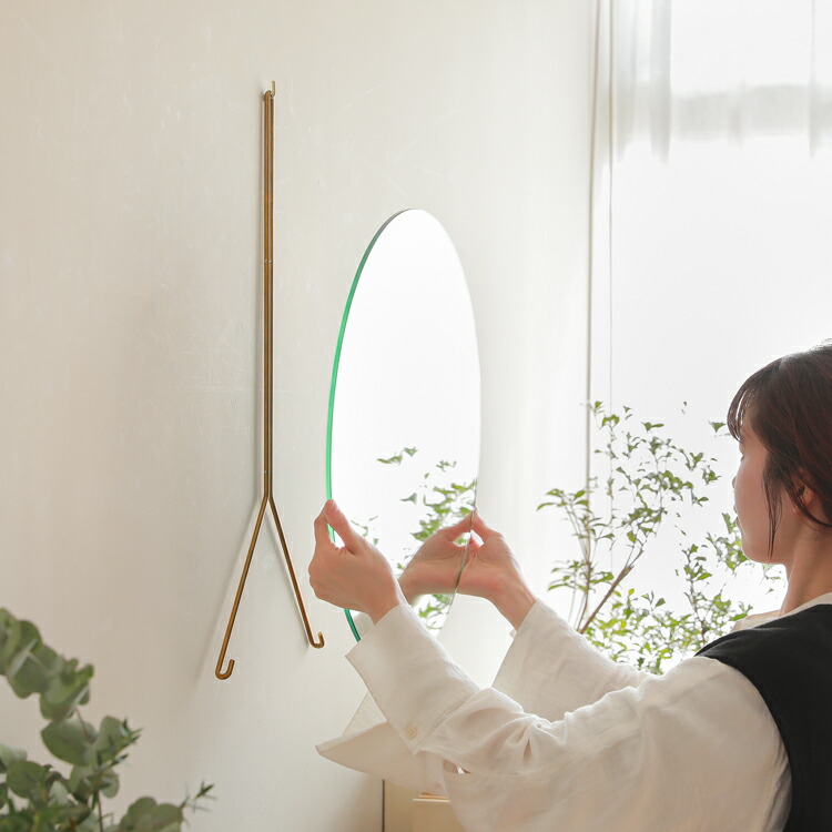 楽天市場】MOEBE ウォールミラー 直径 50cm ブラス 鏡 壁掛け ムーベ