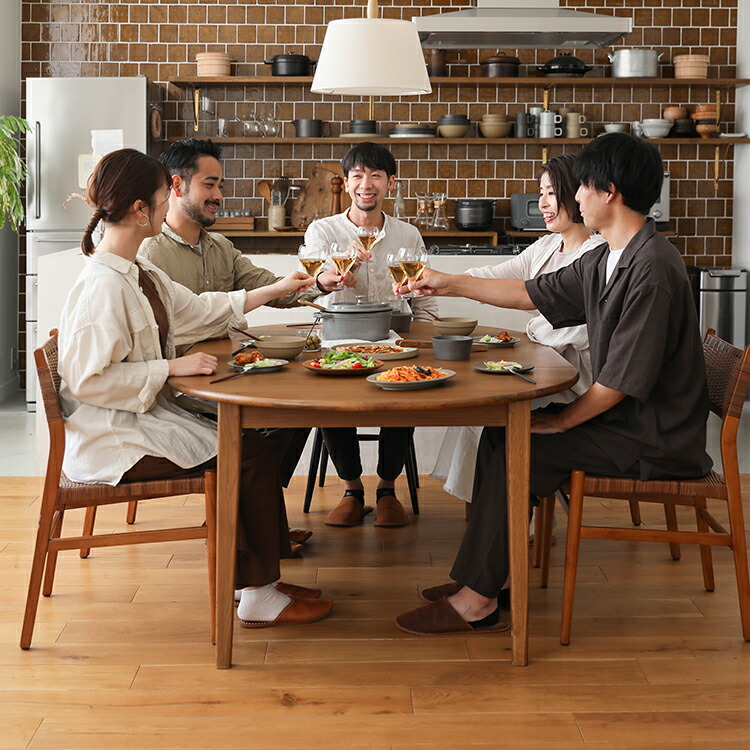 楽天市場】伸長式ダイニングテーブル folk／BR 通常サイズ ブラウン