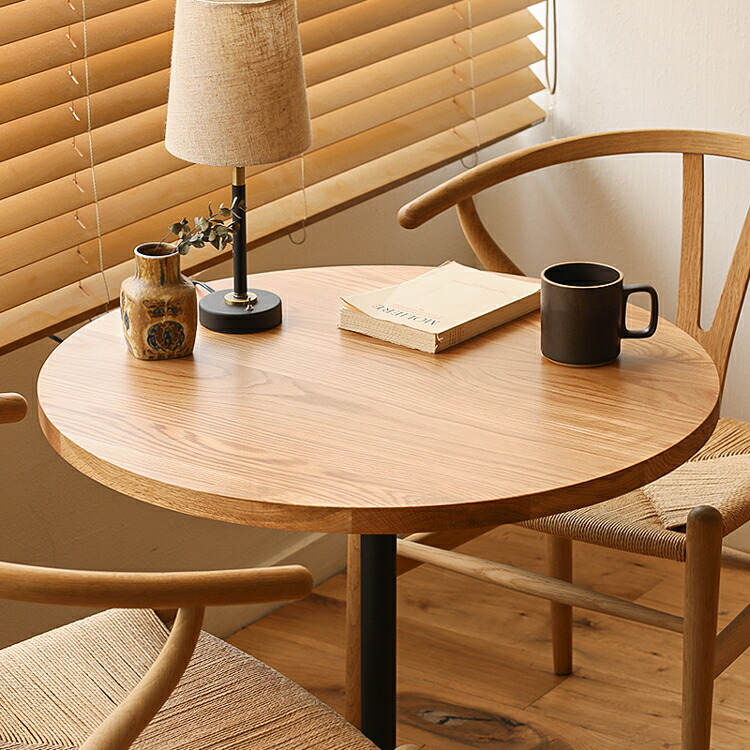 楽天市場】カフェテーブル WIRY／NA アイアン 70 円形 ナチュラル