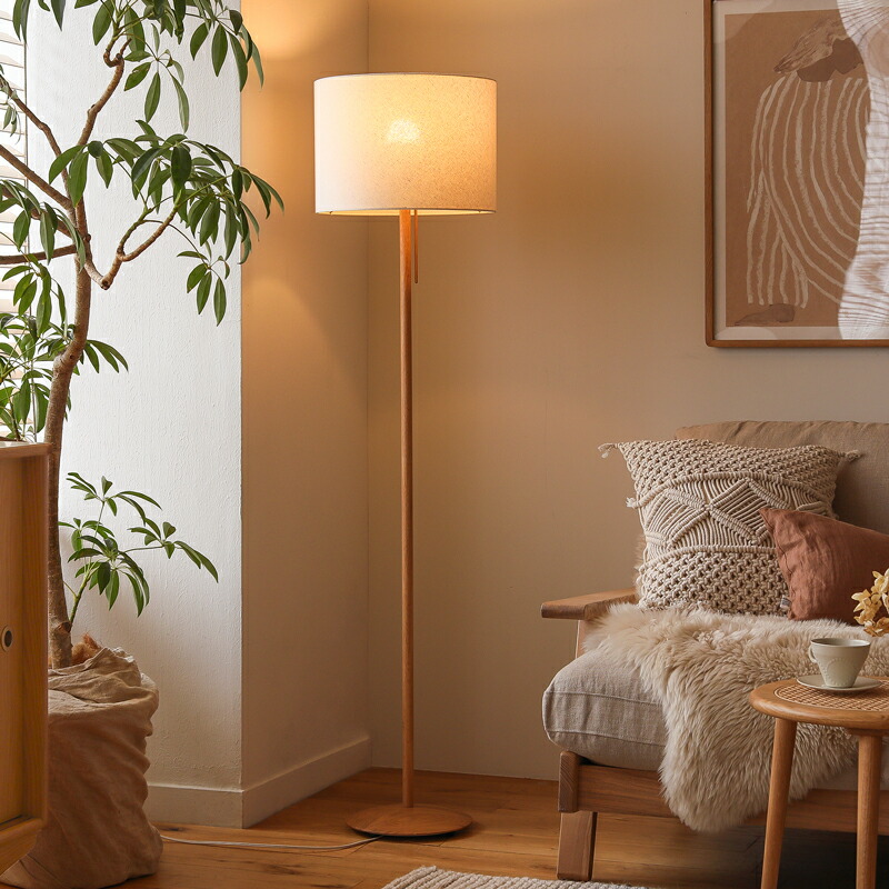 楽天市場】フロアライト 照明 スタンドライト Oak＆LinenMix スマート