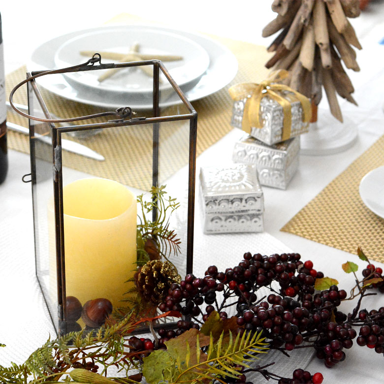 楽天市場】ガラスと真鍮でできたキャンドルランタン アンティーク