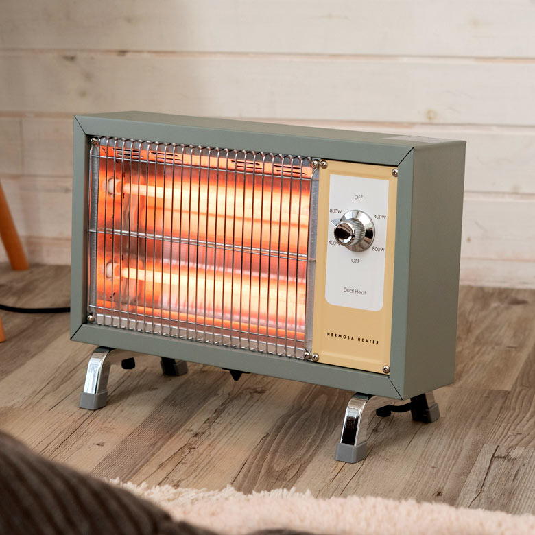 楽天市場】レトロヒーター ヒーター 電気ストーブ スチール 角型