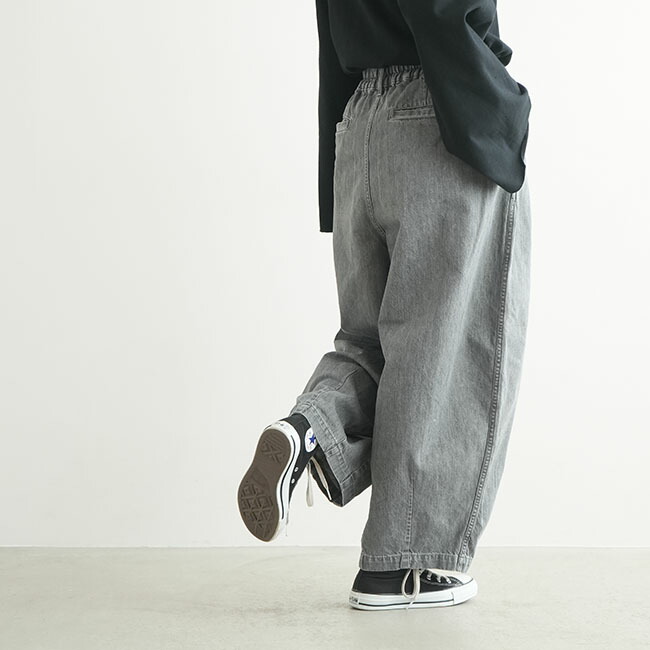 楽天市場】[A12410]HARVESTY(ハーベスティ) BLACK DENIM CIRCUS PANTS