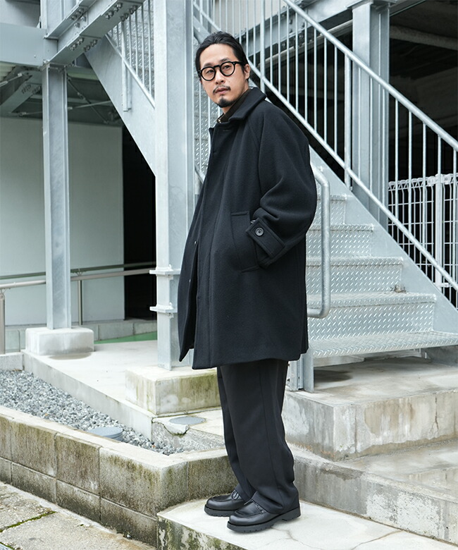 SALE 30%OFF】[243-91701]EVCON(エビコン) Wool Stain Collar Half