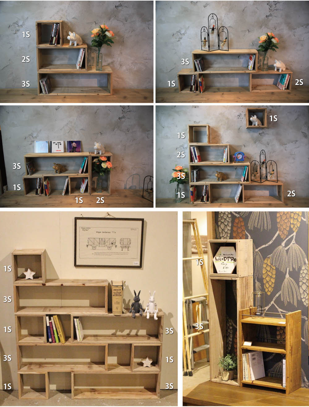 古材かざり棚　グリーン MBH-66K5-S 中量ラック 500kg 単体 高さ1800mm モノタロウ ライト