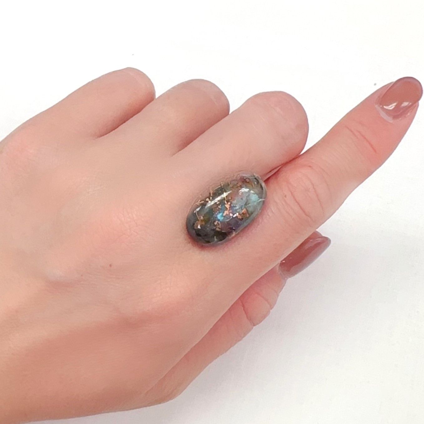 コッパークリソコラインカルセドニー インドネシア産 18.65ct / 21.7