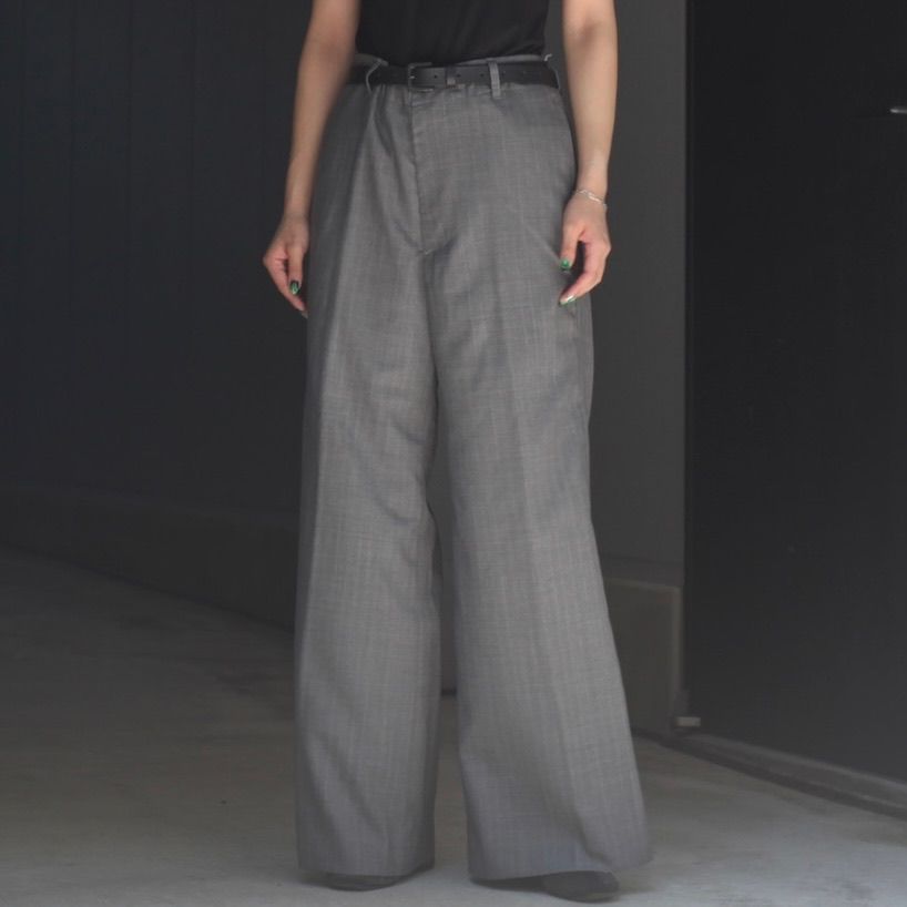 my beautiful landlet - 【残り一点】ストライプウールスラックス