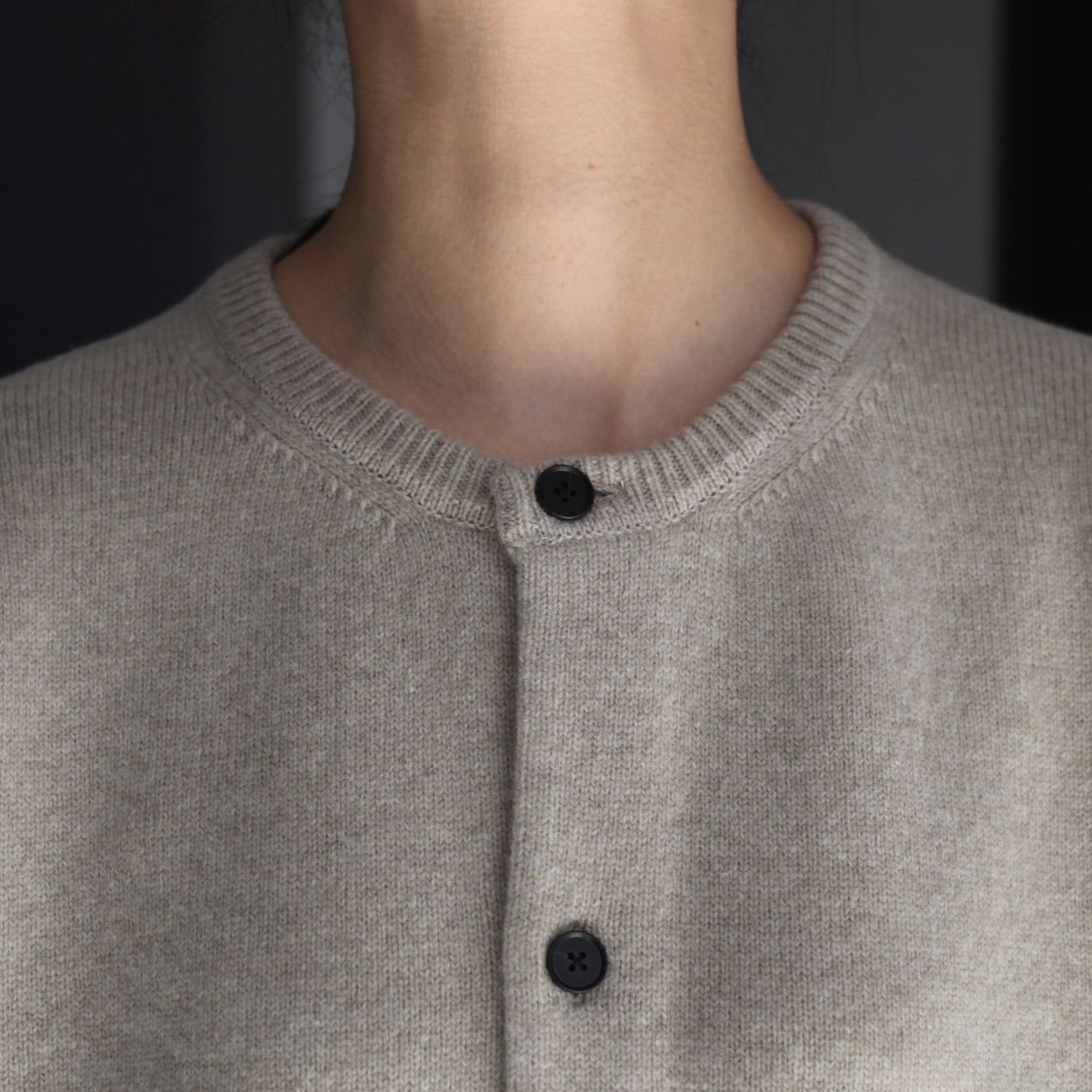ssstein - 【残り一点】Extra Fine Wool Knit Crew Neck Cardigan