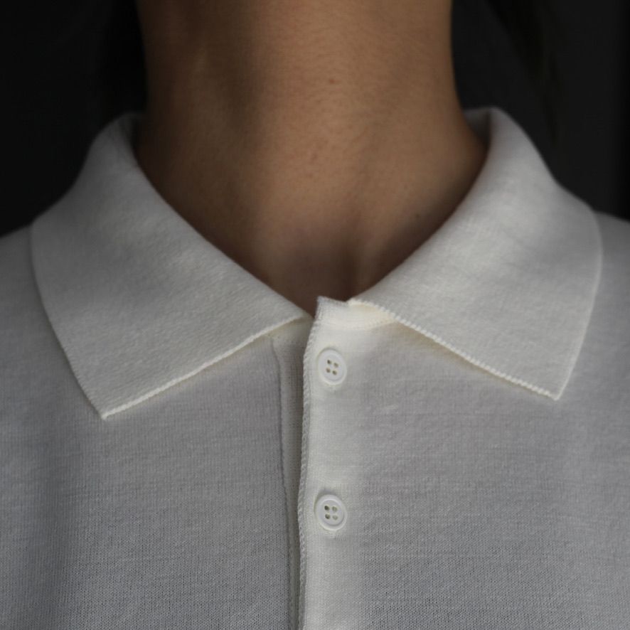 ATON - 【残り一点】Fresca Knit Crew Polo Knit | ACRMTSM ONLINE STORE