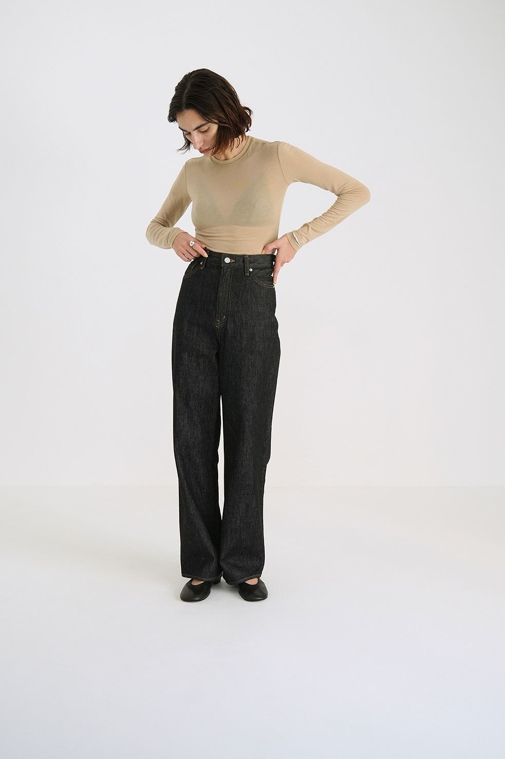 CLANE - セコンドデニムパンツ ライトブラック - SECOND DENIM PANTS