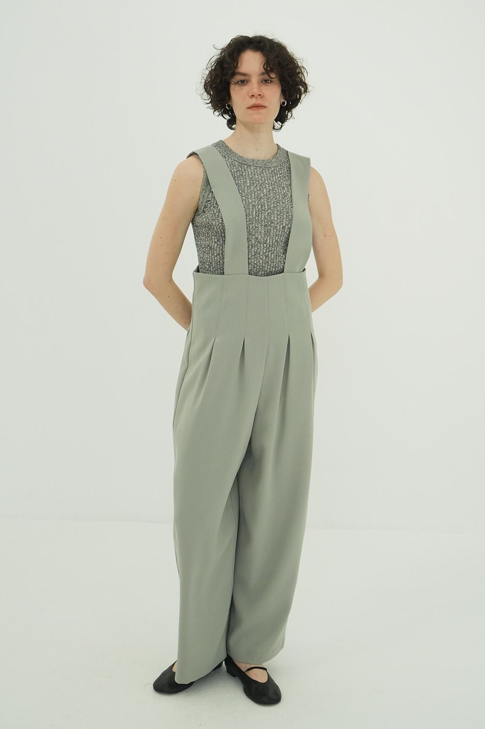 CLANE - ハイウエストサスペンダーパンツ - HIGH WAIST SUSPENDER