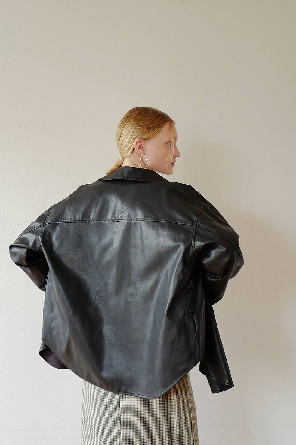 CLANE - フェイクレザーシャツブルゾン - FAKE LEATHER SHIRT BLOUSON